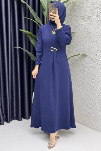 Afra Elbise Tesettür Giyim Lacivert