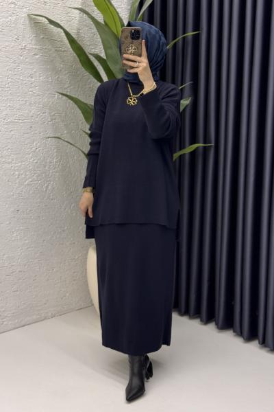 Asel Takım Tesettür Giyim  Lacivert