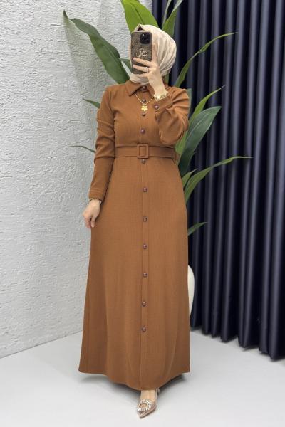 Asu Elbise Tesettür Giyim Kiremit