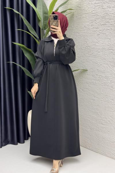 Nare Elbise Tesettür Giyim Siyah