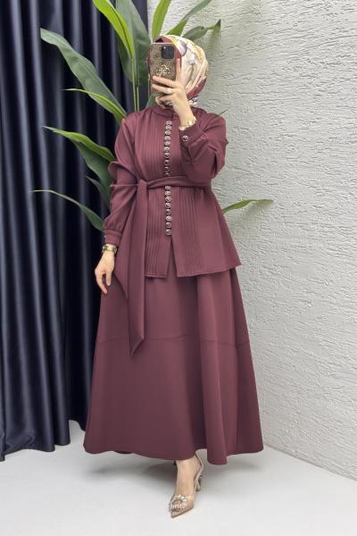 Pervin Etekli Takım Bordo