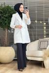 6025 Blazer Ceket Ekru